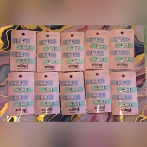 Scunci Pastel Snap Clip Set - Mint & Lavender - Pack Of 10
